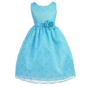Toddler Infant Baby Lace Easter Party Spring Summer Wedding Flower Girl Dress